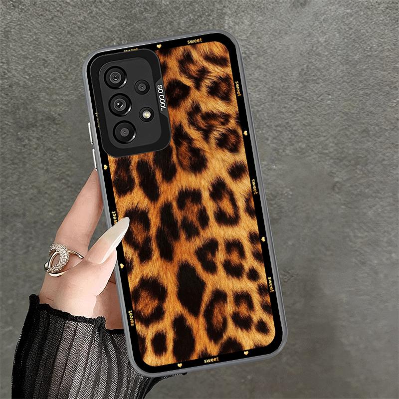 Fashion Sweet Leopard Print Shockproof Phone Case for Samsung A17 A16 A15 A14 A37 A57 A36 A56 A26 A35 A55 A25 A34 A54 A24 A13 A2
