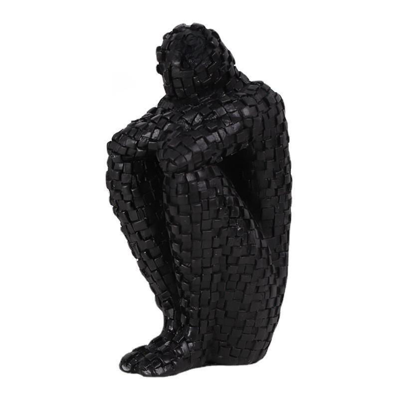 Minimalist Modern Mosaic Resin Sculpture For Home Office Living Room Decor Gift