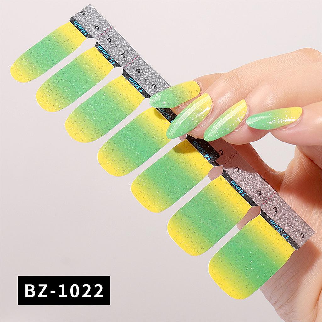 Manicure Sticker Set Gradient Color Waterproof Nail Polish Strips Nail Decorations