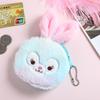 New Plush Coins Wallet Cartoon Cute Little Rabbit Coin Purse Girl Headphone Storage Bag Keychain Pendant Children's Cute Wallet