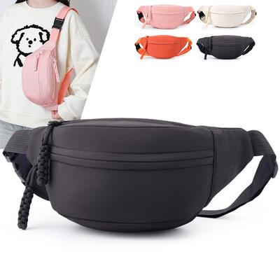 Men's Chest Bag Women's Waist Bag Solid Color Shoulder Bag Student Crossbody Bag