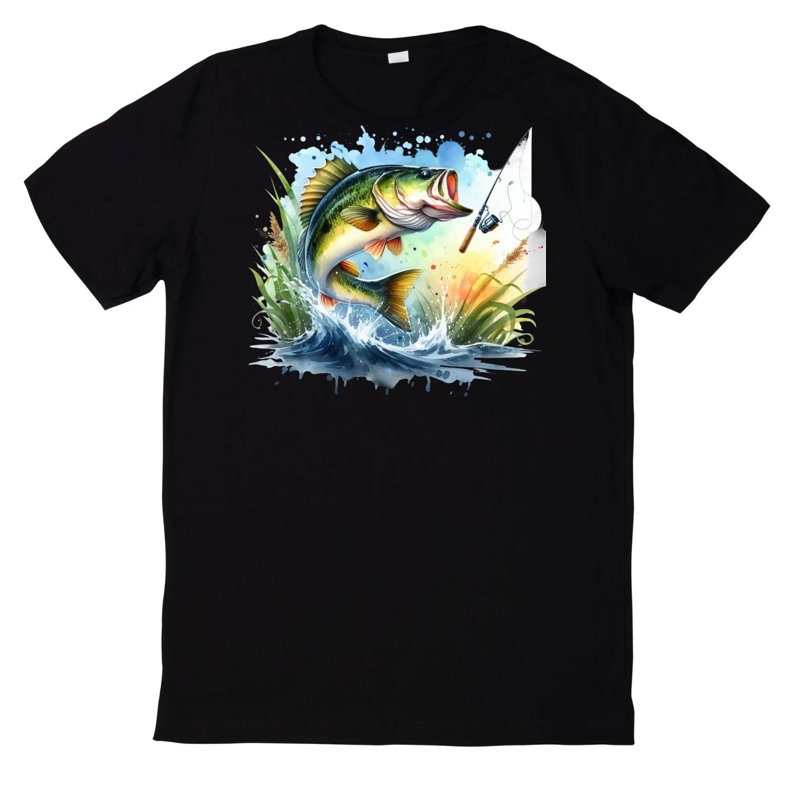 T-Shirt Lustiges Angler Fisch Motiv L