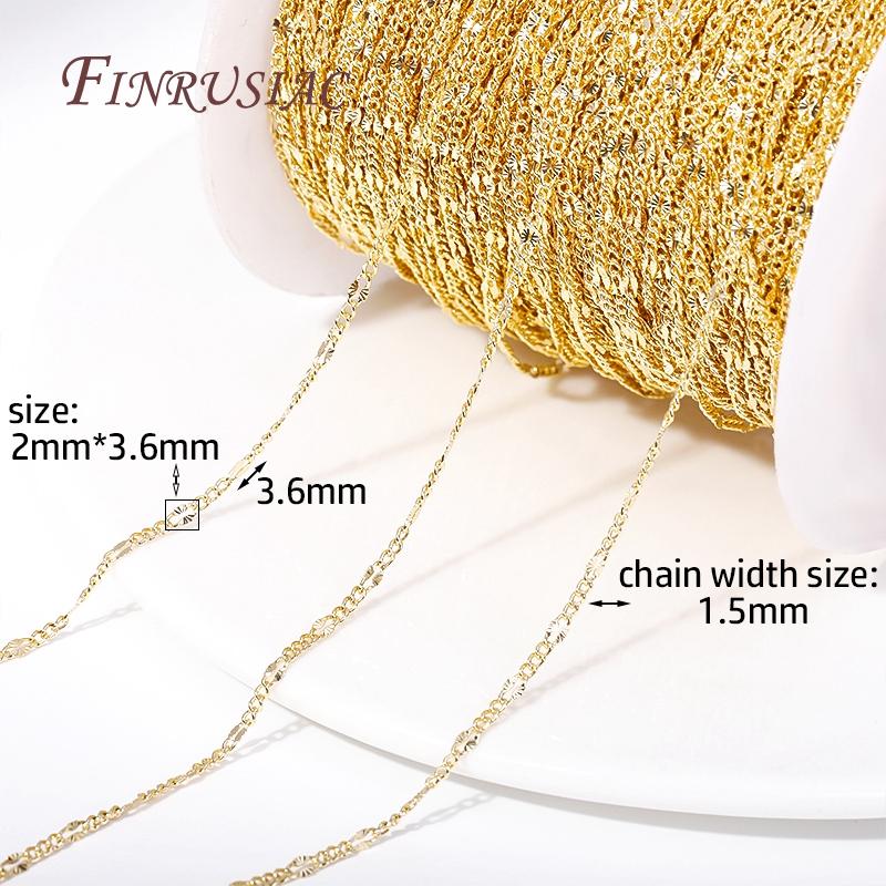 14K Gold Plated Spool Chains For DIY Handmade Jewellery Making Supplies Multi Styles Metal Bulk Chains Wholesale High Quality