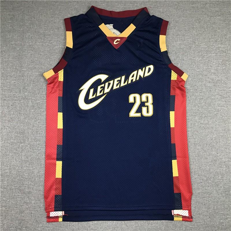 Men Women Basketball Tank Top Cleveland Cavaliers Retro 23 Orange Red Navy Blue Breathable Modal Sport Vest