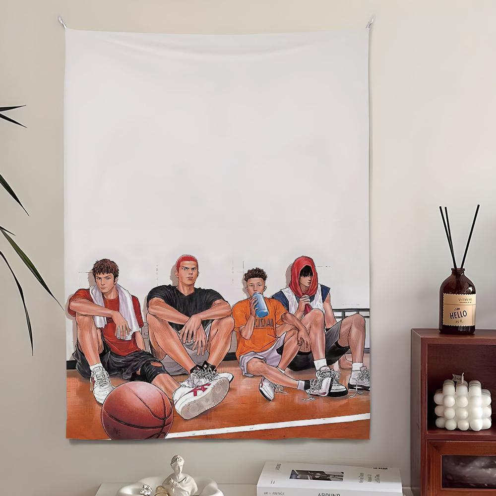 VIKAMA Basketball Retro Tapestry Living Room Den Entrance Gaming Room Anime Surrounding Wall Decorations Home Decoration
