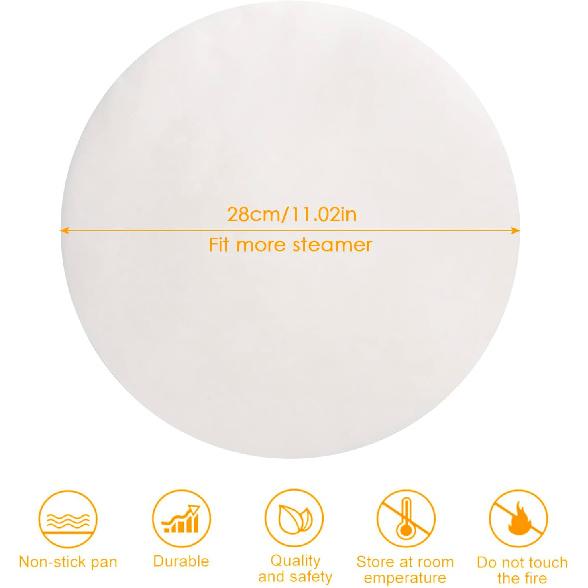 100 PCS Parchment Paper, 11 Inch Round Baking Paper Liners, Unbleached Barbecue Paper Baking Sheets for Cooking, Steaming, Baking Cakes, Cookies,