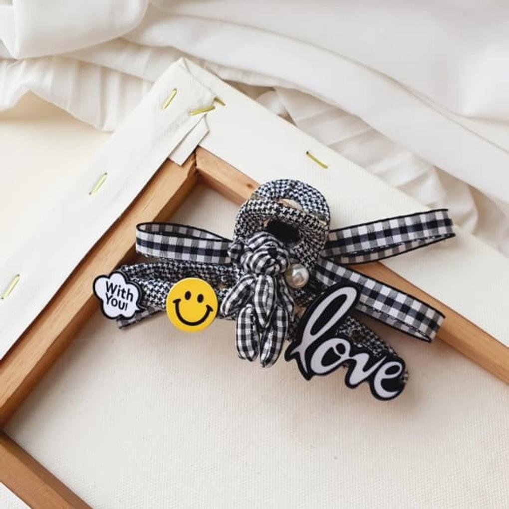 Damen Teddybär Karo Haarspange Haarnadel Haarnadel