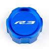 Motorcycle CNC Aluminum Rear Brake Fluid Tank Reservoir Cap Oil Tank Cover for Yamaha YZF R3 2015 - 