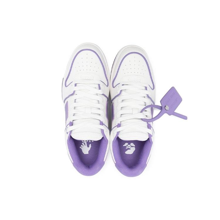 (WMNS) Off-White Out Of Office Low-Top Leather Sneaker 'Purple White' Women's OWIA259S23LEA0070137