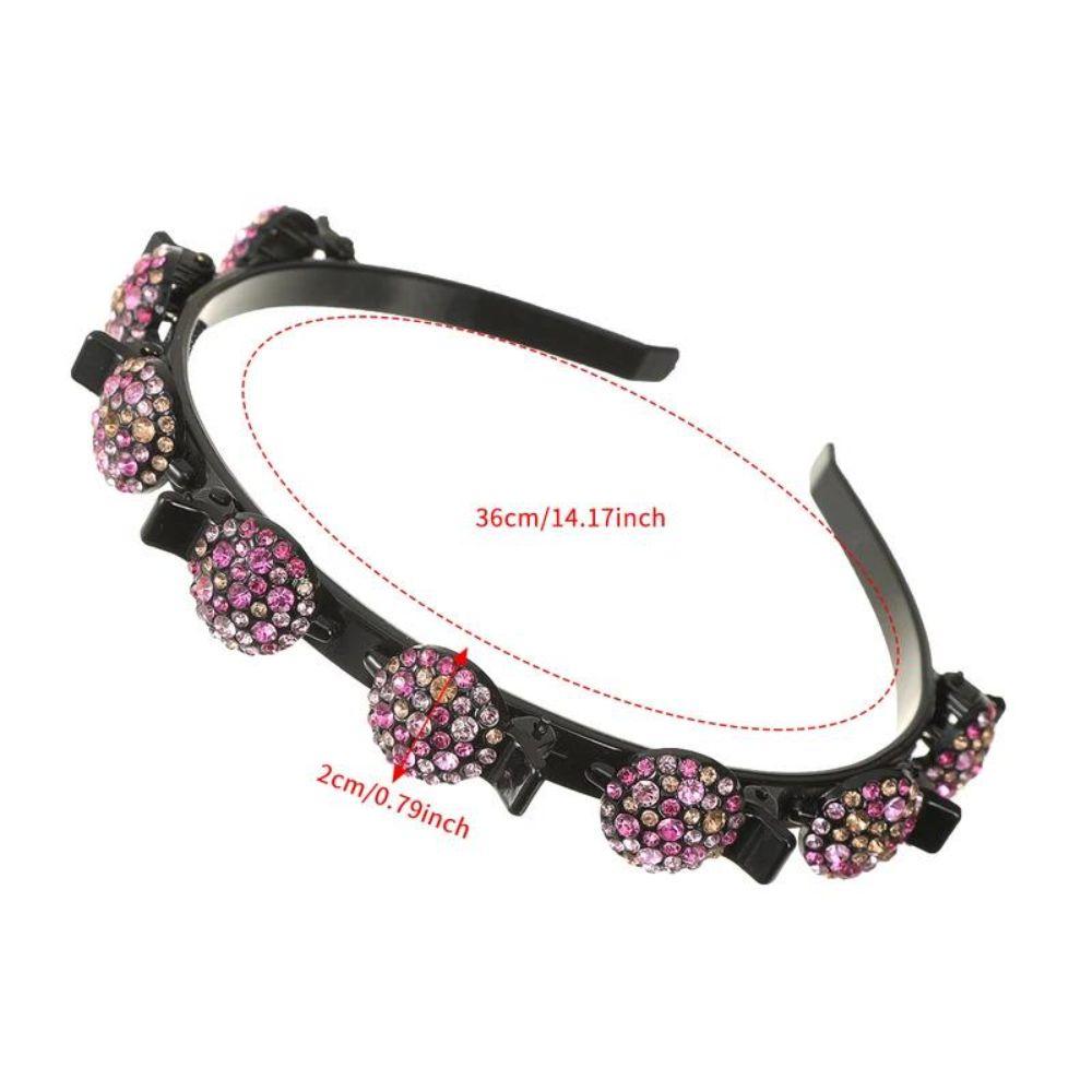 Double-layer Crystal Headband Hair Clips Hair Hoop Headwear For Women Girls