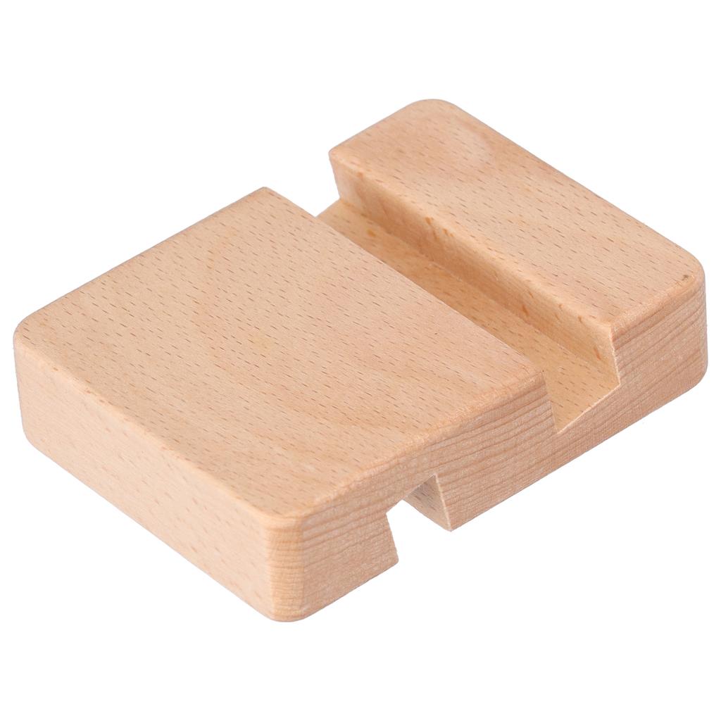 Phone Stand Wooden Compact Durable Universal Simple Stylish Modern Phone Holder for Home OfficeSquare Double Slot