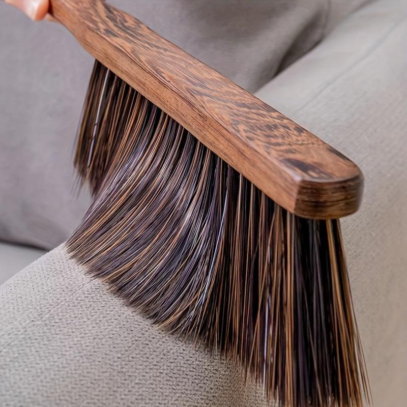1pc Clean Soft Bristle Dusting Brush with Natural Wooden Handle, Plastic Material, Manual Uncharged Operation Deep Cleaning