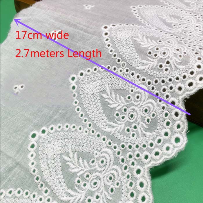 

3 ярда(2,7 млн.)Долларов США/лот Ширина 18 см, абрикос/белая роза, хлопковая вышивка, кружевная ткань, подол, украшение ручной работы, аксессуар 18cm*3yards