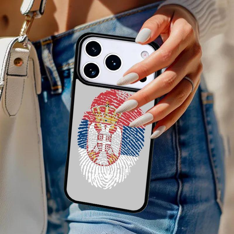 Flag of Serbia Serbian Phone Case For iPhone 17 Air 14 15 13 12 Max Cover For Apple 14 15 16 16e 11 Pro Max Plus Coque