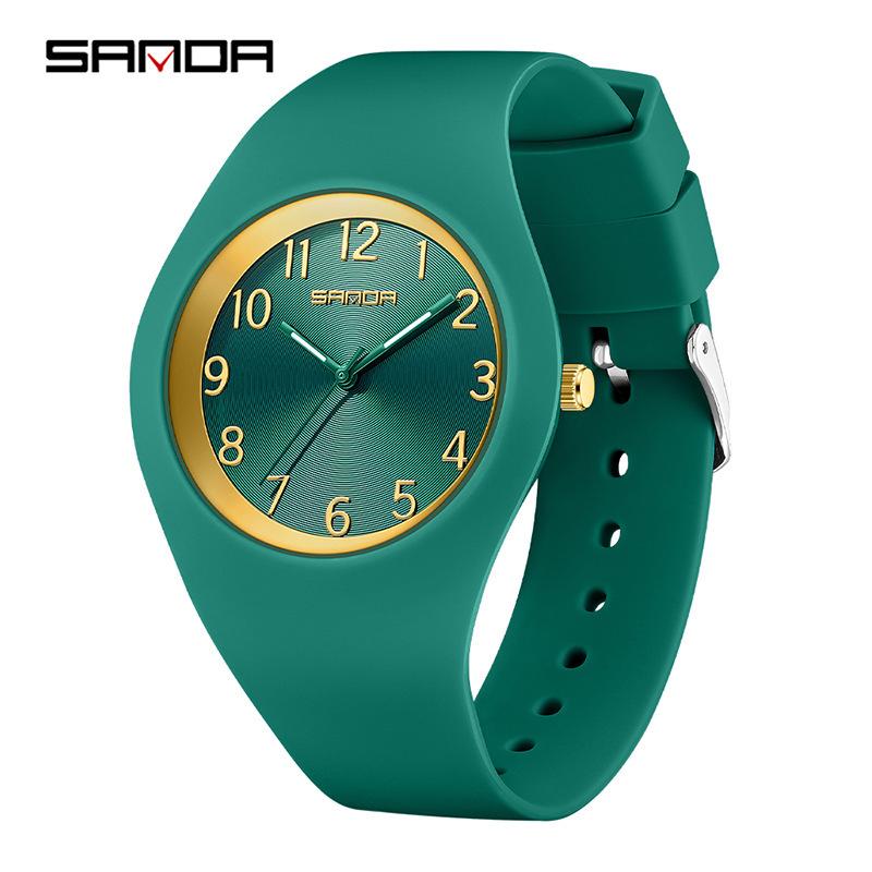 Hochwertige Freizeit-Sportuhr Herren- und Damen-Mode Einfache und vielseitige Quarz-Uhr Jelly-Silikonband