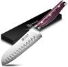 PAUDIN Damascus Santoku Knife 180mm VG10 Stainless Steel Sharp Cutting Kitchen Suitable for a Wide Range of Use Including and Ideal for Home Use and