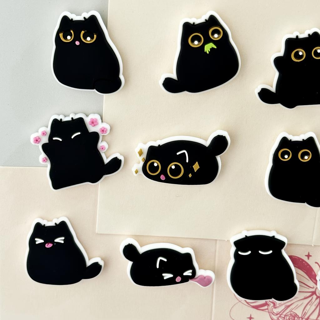 6Pcs Funny Cat Animals Fridge Magnets, Fun Cute Weird Magnetic Cat Magnets For Gaming Kitchen Home Decor Bumper School