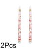2pcs Tall Unscented Decorations Gift 10 Inch Taper Candle Seasonal Flameless Table Decors Christmas Printed