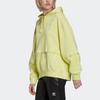 Adidas Originals Trefoil Sports Hooded Pullover Long Sleeve Sweatshirt Women Sweatshirt Lemon-Yellow HC5435