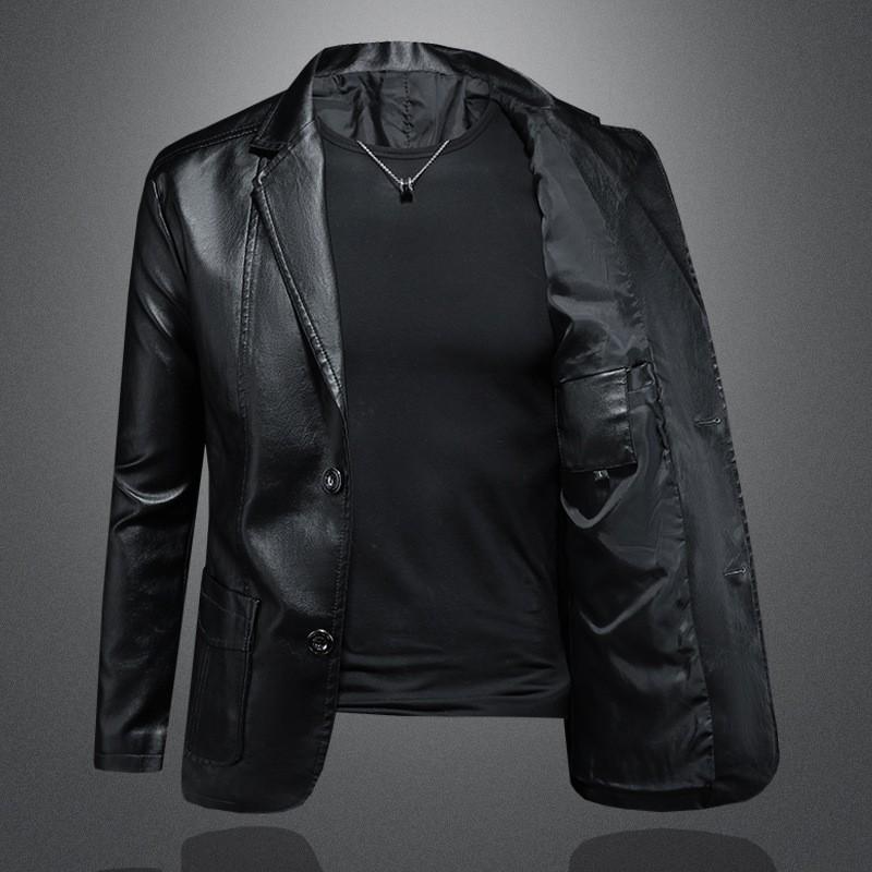 Mens Plus Size Biker Leather Jacket Slim Fit Real Sheepskin Short Coat Winter