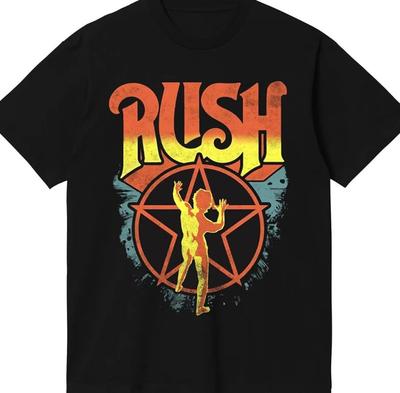 NIEUW Rush Band Logo T-shirt zwart Alle maten