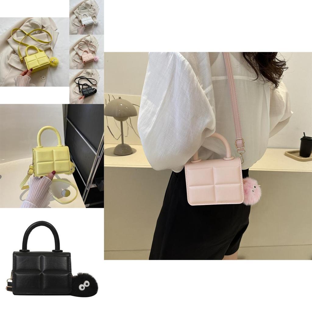 Fashionable Casual Commute Crossbody Bag Stylish Minimalist Handbag For Women In Black White Pink Yellow Purple