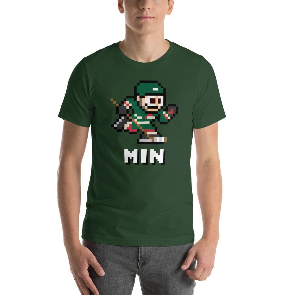 Minnesota Wild NES Hockey Team Jersey 8-bit Vintage Nintendo Retro T-Shirt 4XL