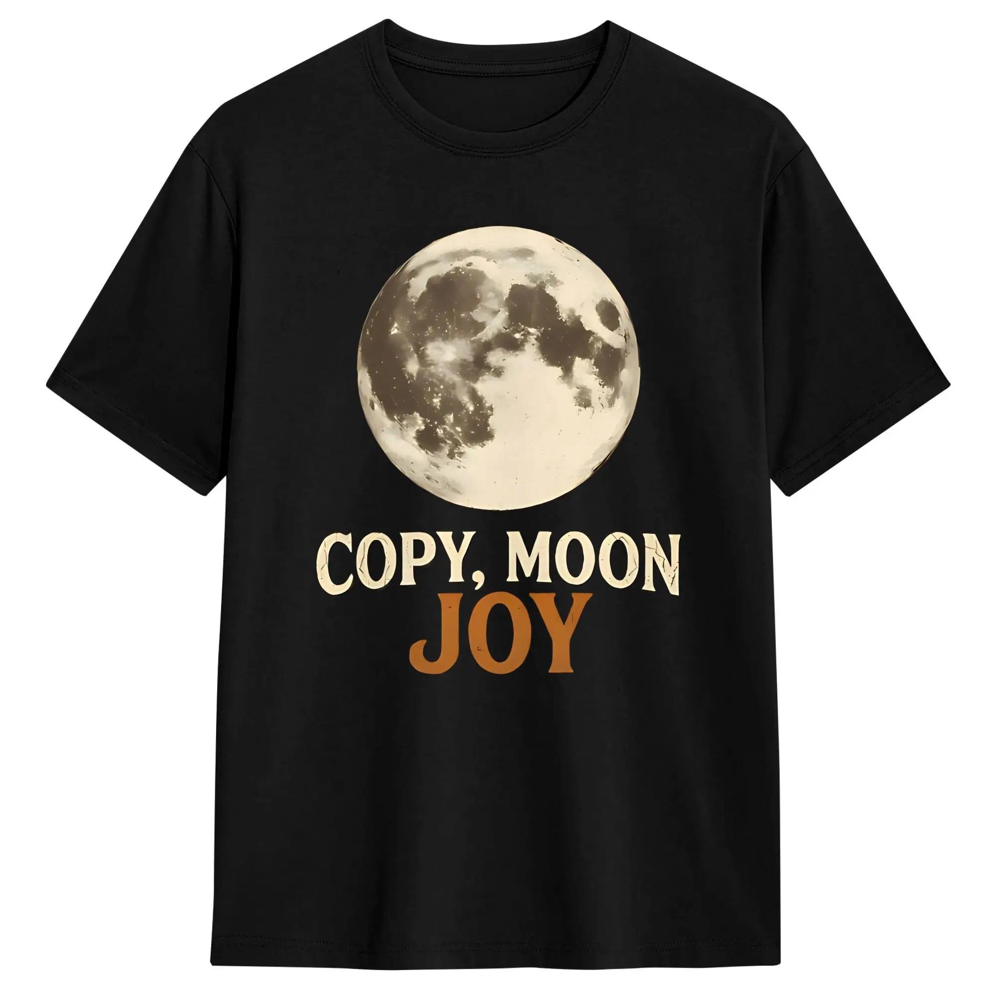 

Summer Fashion Copy Moon Joy Cotton Tshirt For Unisex Beach Vintage TShirts Breathable Hippie Tee Shirt Plus Size Hot Sale Tops S