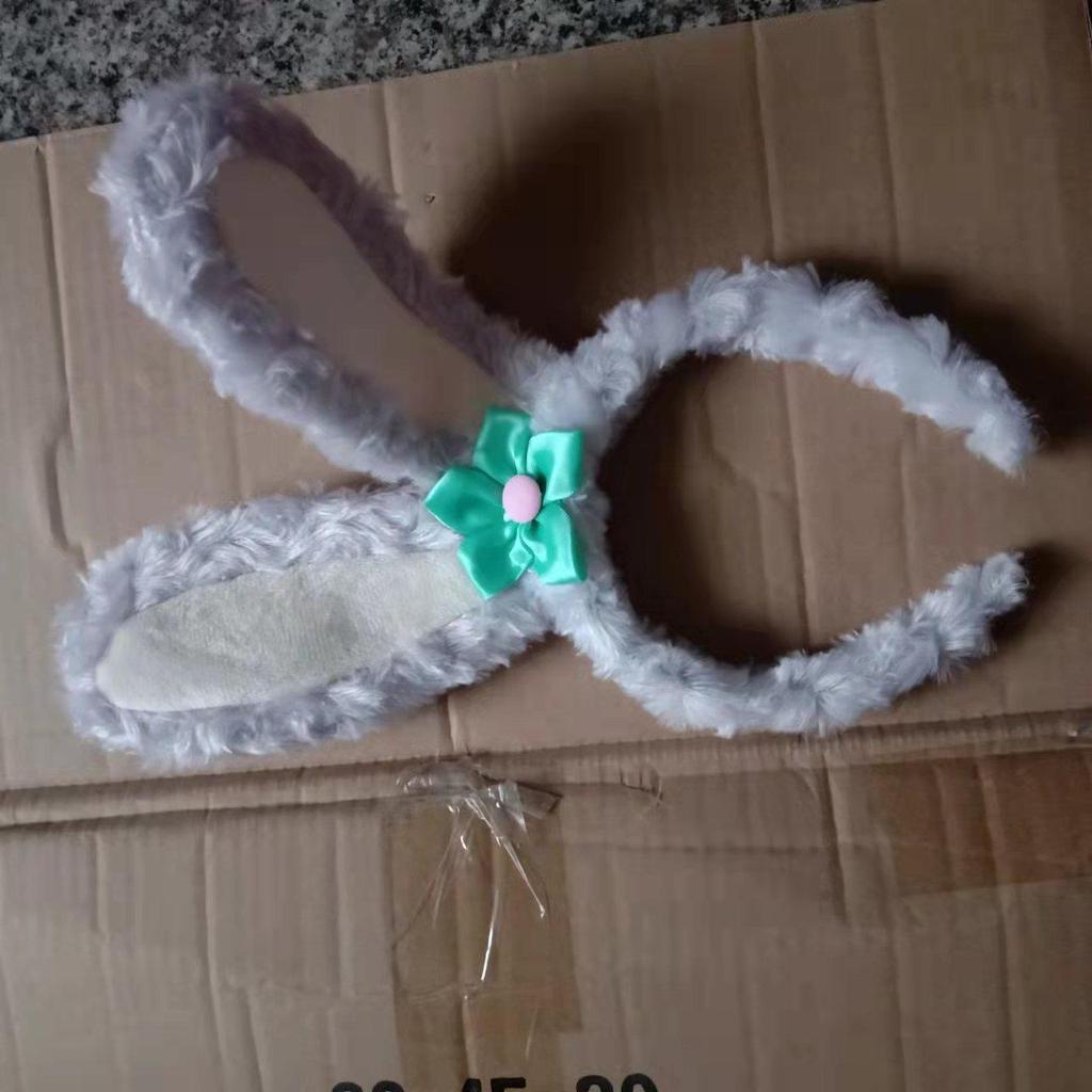 StellaLou Luminous Plush Rabbit Ear Headband & Hair Clip