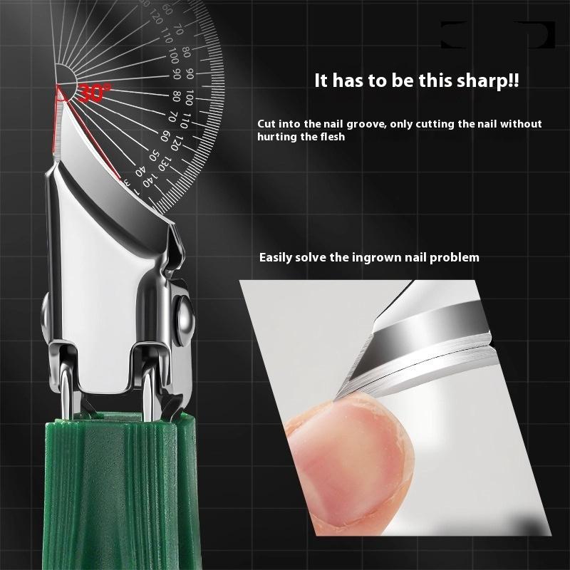 Anti-Splash Cuticle Remover Fingernail Ultra-sharp Angled Nail Clipper Stainless Steel Fingernail And Toenail Clipper Cutters