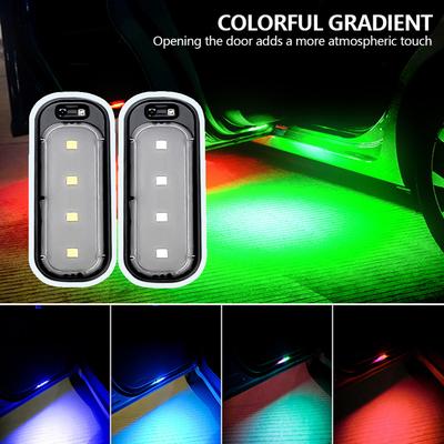 Universal 5V Car Door Decoration Welcome Light Car LED Door Light USB Charging Wireless RGB Safety Anti-collision Signal Lamp