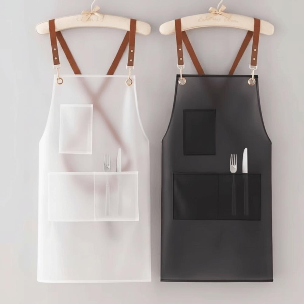 Oil-proof TPU Apron Transparent Cooking Apron Korean Work Clothes for Coffee Cooking