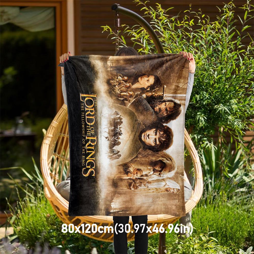 

1pc Fellowship of the Ring - Throw Blanket, Soft, Flannel Blankets, Living Room, All Seasons Use-1021197 80x120cm