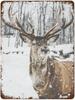 Deer Nature Winter Forest Rustic Decor Vintage Metal Signs Tin Sign Wall Funny for Home