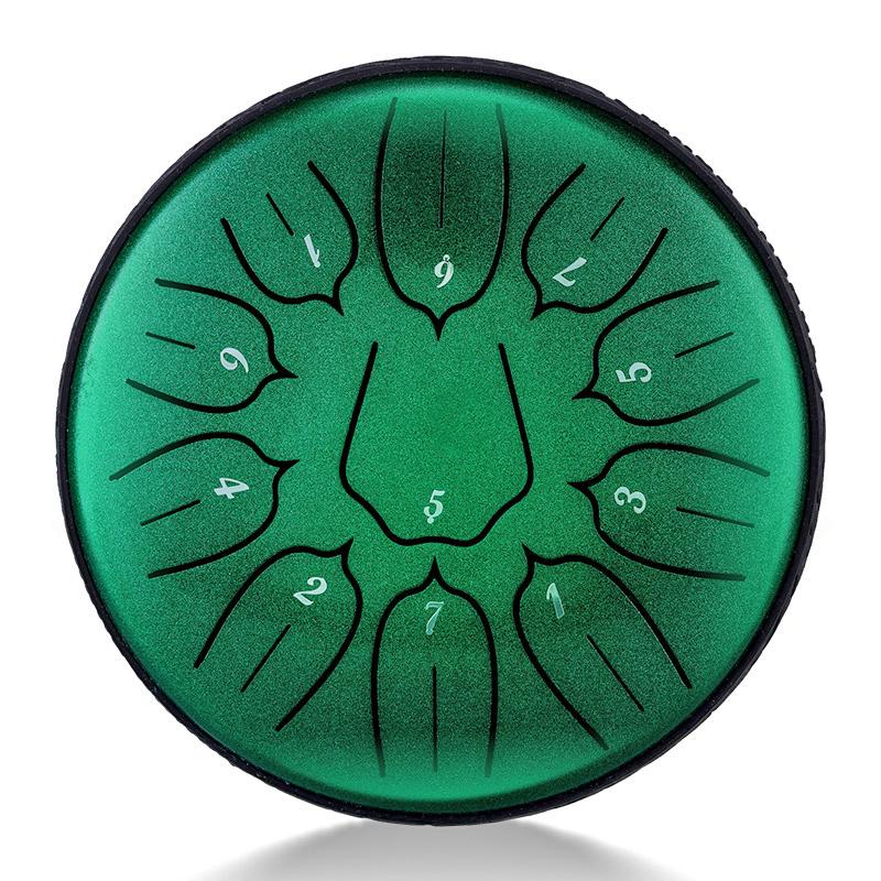 Hluru Steel Tongue Drum 6 Inch 11 Notes Drums D5 Glucophone Ethereal Drum For Beginner Handpan Musical Instruments