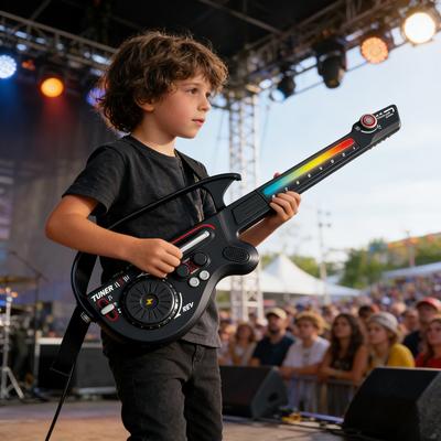 Nietoksyczna Gitara Dziecięca Składana Elektroniczna Zabawka Muzyczna Wielofunkcyjny Instrument Bezstrunowy Edukacyjne Gry Dzieci