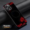 Japan art Red spider lily fashion design Phone Case For iPhone 16 15 14 13 12 11 Plus Pro Max  High-end Luxury Magsafe Sheepskin