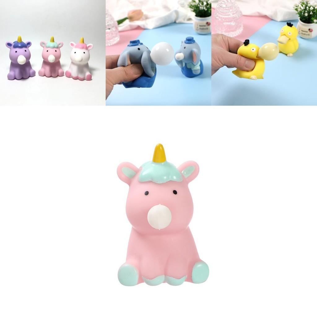 Stress-relieving Bubble Blowing Elephant Toy Fun Squeeze And Release Toy For All Ages