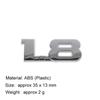3D Premium ABS Car Sticker 1.8 Letter Body Emblem Decal Exterior Decoration