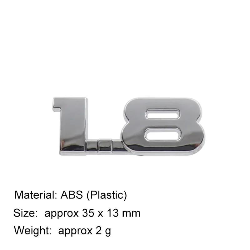 3D Premium ABS Car Sticker 1.8 Letter Body Emblem Decal Exterior Decoration