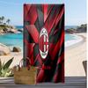 Πετσέτα Θαλάσσης AC Milan με Σχέδιο Γρήγορου Στεγνώματος Μαλακή Πετσέτα Φορητό Μεγάλο Ορθογώνιο Κάλυμμα Παραλίας για Ταξίδια Πισίνα