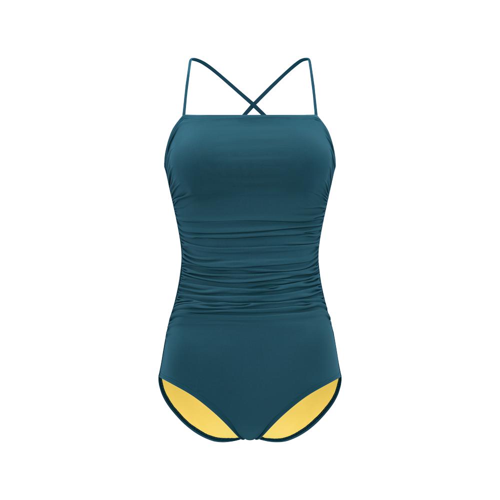 Diebeu La Vie Halter Swimsuit_Deep Lagoon (Deep Blue)