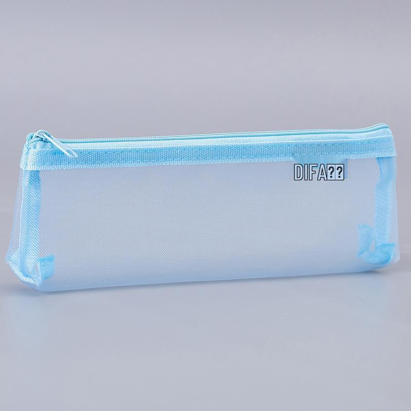 Clear Mesh Pencil Case: Large Capacity Student Exam Storage Bag