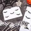 500 Stück/Rolle Laser Schwarz Fledermaus Wasserdicht Glitzer Selbstklebende Aufkleber Halloween Fledermaus Aufkleber Für Party Scrap DIY Zubehör