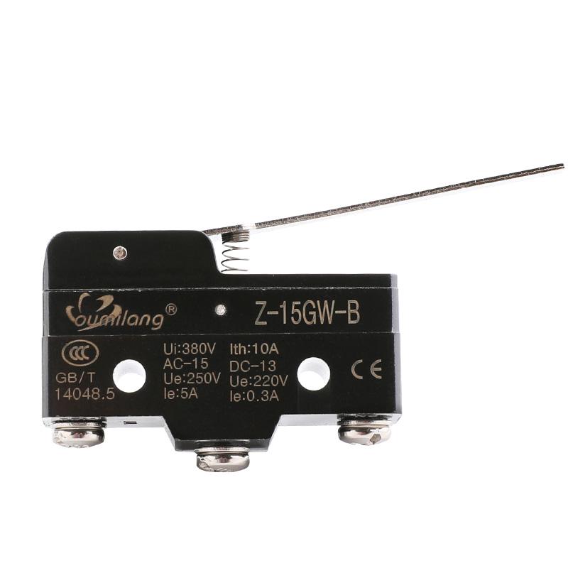 Z-15GW-B Micro Switch: Self-Reset, Stroke Limit, 1 NO & 1 NC, Silver Contacts