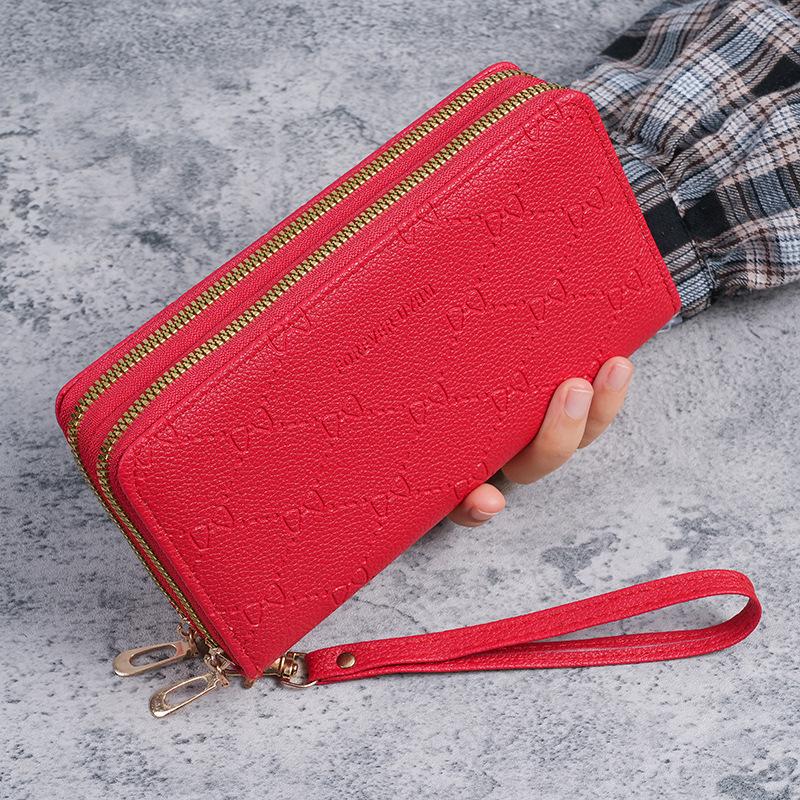 Women's Double Zipper Clutch Wallet: Large Capacity, Multifunctional Phone & Coin Bag