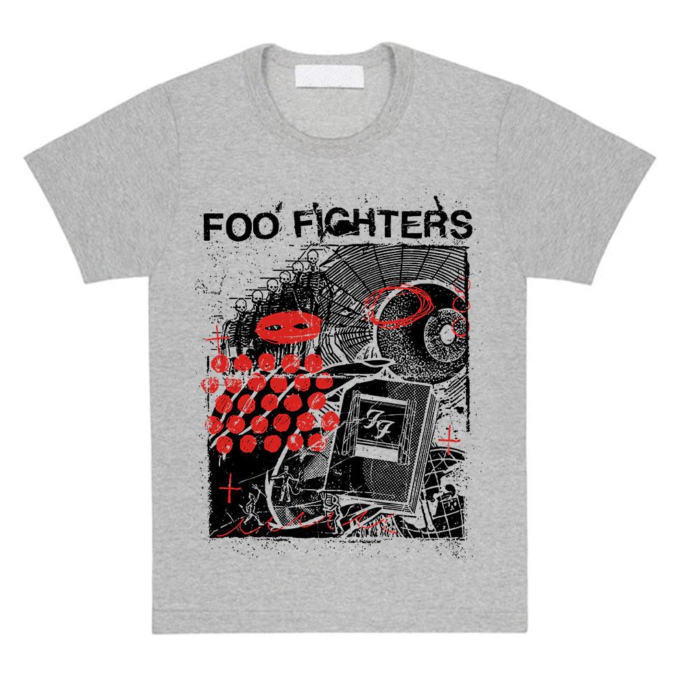 Your Favorite Toy Tee Foooo Fighters Rock Band Design T-shirt Summer Short Sleeve Loose Mens Tshirts  Casual Unisex Streetwear