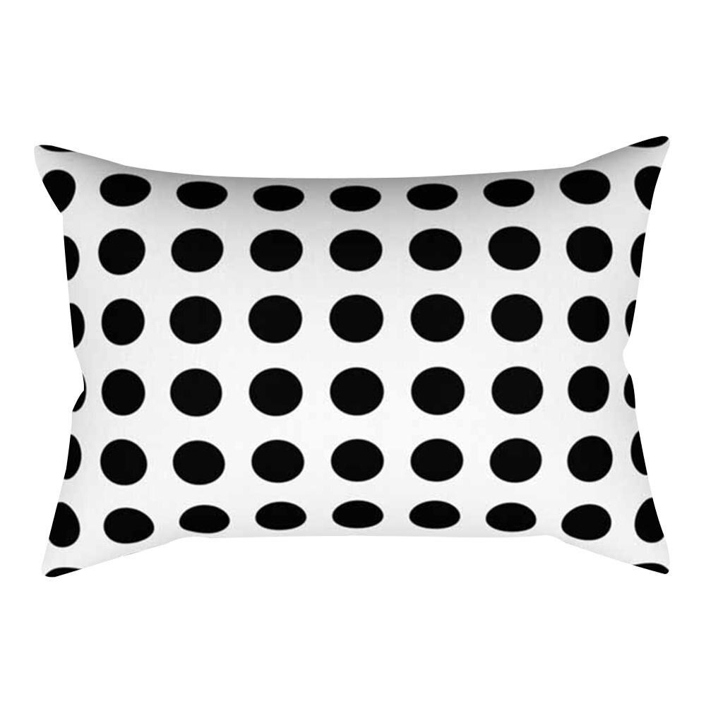Classic Fashion Black and White Striped Geometric Rectangle Embrace Pillowcase Sofa Living Room Home Decor Cushion Cover