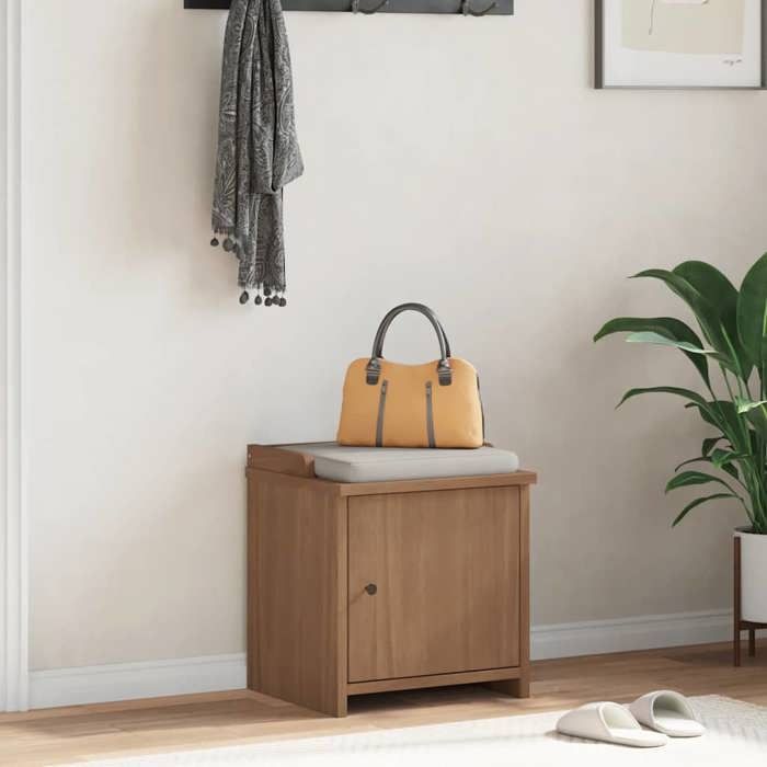 VidaXL Banc de couloir SANDNES 45x40x50 cm bois de pin massif, banc, banc d'entrée, banc à chaussures, banc de couloir, 4010449