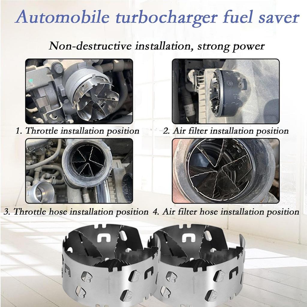 Qismetbina Turbo Air Intake | Turbine Supercharger | Stainless Steel Air Intake Turboinator Acceleration System for Truck and Car Engines